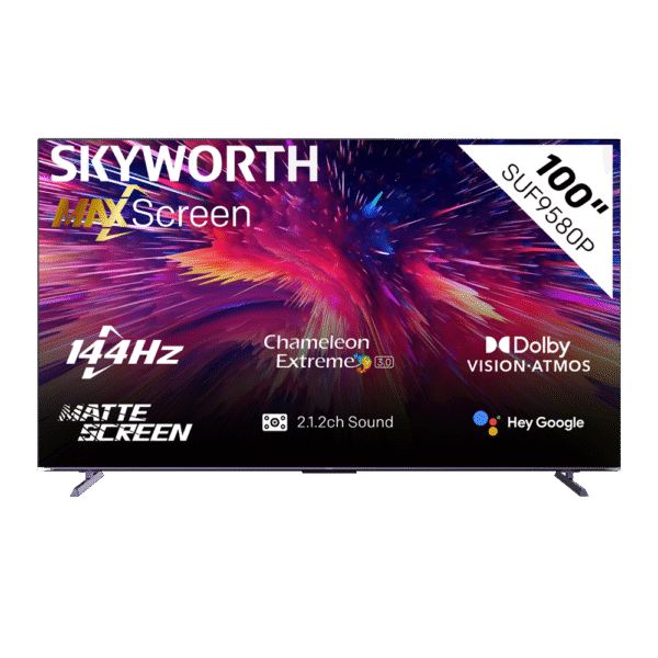 SKYWORTH 100" UHD GOOGLE TV WITH 144HZ PANEL/2.1.2 MAGIC SOUND (100SUF9580P)